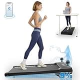 PACEROCKER Walking Pad Treadmill with 9% 9-Level Auto Incline, 400+ lbs Capacity Bluetooth Speakers Under Desk Treadmills for Home Small,10 Hiking Programs, 5 MPH