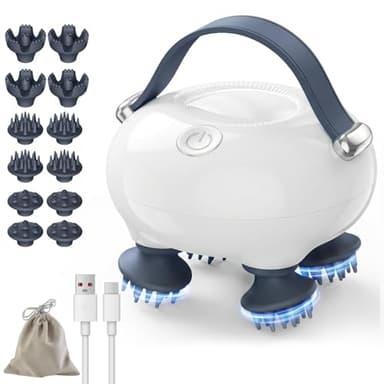 IOOKNA Scalp Massager, Head Massager Scalp with Tangle-Resistant Design, Portable Head Massager, Hair Massagers with 12 Massage Heads, 3 Modes, Mothers Day Gifts, Father's Day Gifts for Mom, Dad