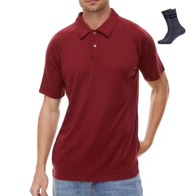 MERINNOVATION Merino Wool Polo Shirt Men - 100% Merino Wool Shirts for Men Anti-Odor Short Sleeve Wicking Base Layer Polo