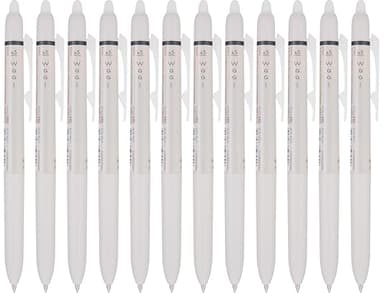 PILOT FriXion Waai Retractable & Refillable Erasable Gel Pens, Extra Fine Point 0.5 mm, Black Ink, 12 Count