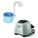 Intex Krystal Clear Saltwater System for 7000 Gallon Above Ground Swimming Pool and Deluxe 800 GPH Wall Mounted Pool Surface Automatic Skimmer
