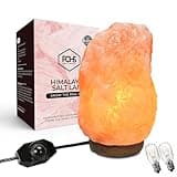 POHS 10-12 Inches Tall- Extra Large,11-15 lbs, 100% Authentic Natural Himalayan Pink Salt Lamp, Hand Crafted Wooden Base, Bulb Replacement Included
