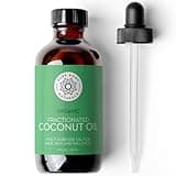 Pure Body Naturals Organic Fractionated Coconut Oil for Skin and Hair, 4 fl oz - Liquid Carrier Oil for Diluting Essential Oils, Hair Growth & Skin Moisturizer