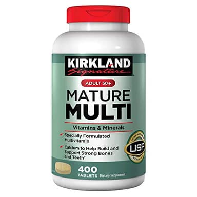 Kirkland Signature Adult 50+ Multi Vitamins & Minerals, 400 Tablets (2 Pack)