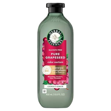 Herbal Essences Pure Grapeseed Color Nurture Sulfate Free Conditioner, 13.5 fl oz, Hair Protection and Color Nourishment
