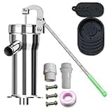 Locci Manual Well Pump,Stainless Steel hand well pump pitcher for well water suction Groundwater for Home Garden Yard (classic)