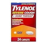 Tylenol Extra Strength Severe Cough + Sore Throat Caplets, Daytime Extra Strength Pain Reliever & Fever Reducer + Cough Suppressant, Acetaminophen 500 mg, Dextromethorphan HBr 15 mg, 24 ct