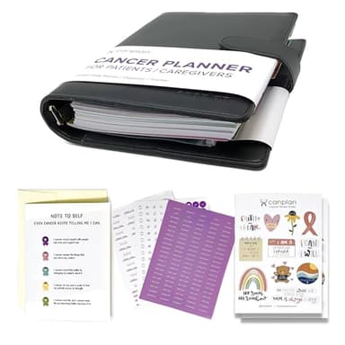 CanPlan Ultimate Cancer Gift Bundle - Cancer Planner, Uplifting Card, 2x Sticker Sheets