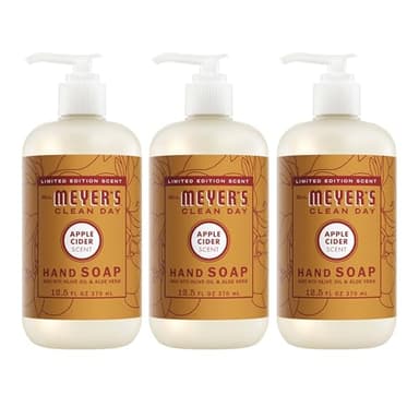 MRS. MEYER'S CLEAN DAY Hand Soap, Apple Cider Scent, 12.5 Fl Oz Bottle - 3 Pack