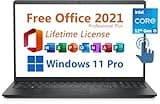 Dell 2024 Inspiron 15 Business Laptop, Free Microsoft Office 2021 with Lifetime License, 15.6"" Touchscreen FHD, Intel 10-Core i5-1235U, 32GB DDR4 RAM, 1TB PCIe SSD, Windows 11 Pro, Black, 3520I512T