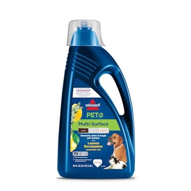 Bissell Multi-Surface Pet with Citrus, 3444G, 80oz, Safe on Sealed Hard Floors and Area Rugs, Removes tough pet messes and elimantes odors, Lemon Eucalyptus Essential Oils