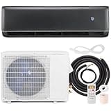 RELAX4LIFE Mini Split Air Conditioner - 12000 BTU 21 SEER2 208-230V Inverter AC Heating & Cooling System w/Heat Pump, Remote, Work with Alexa, Cool up to 750 Sq.Ft, Pre-Charged Ductless Split AC Unit