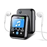 MP3 Player with 128GB TF Card, Bluetooth 5.4 Lossless Sound Audio Player, 2" Touch Screen Portable Music Player with Speaker, Voice Recorder (with Camera, Black, 2")