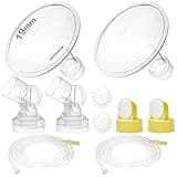 Nenesupply Pump Parts with 19mm Flanges Compatible with Medela Pump in Style Parts Accessories Breast Pump Not Original Medela Pump Parts Incl. 19mm Flange Breastshield Connector Valve Membrane Tubing