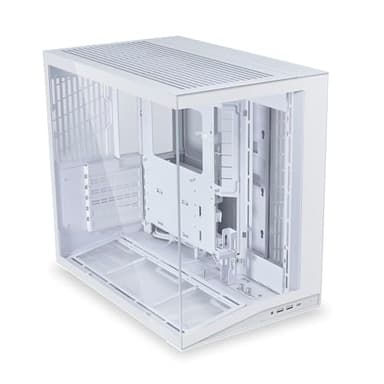LIAN LI O11D MINI V2 | Compact ATX Mid-Tower Airflow Computer Case | Panoramic View | Fully Ventilated Airflow | Adjustable I/O | Pillar-Less | Cable Management | White (O11DMIV2W)