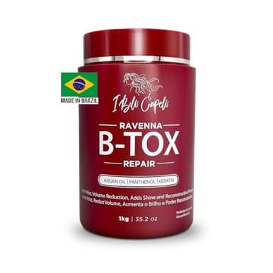 I Belli Capelli Ravenna Repair B-tox Hair Treatment -Cirugia Capilar Para El Cabello, Formaldehyde-Free, Long Lasting, Anti-Frizz, Smoothing, 35.2 oz (1kg)