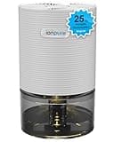 Ion Pure Dehumidifiers for Home and Small Spaces, 25oz (750ml) Tank | Quiet Small Dehumidifier for Bathroom, Bedroom, Closet, RV, Basement and More | Compact with 7 LED Colors