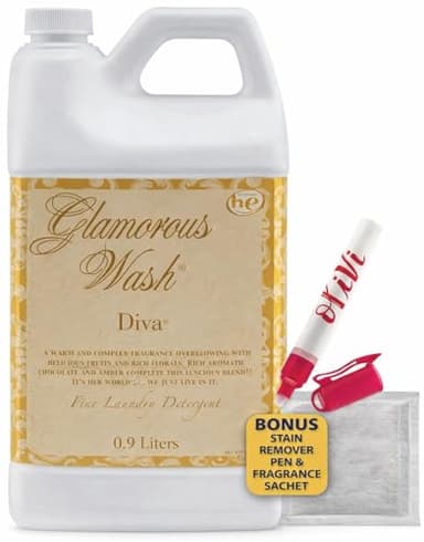 Tyler DIVA Glamorous Wash Laundry Detergent- 32oz - With Olivi Stain Remover Pen - Fresh Scented Sachet - Laundry Detergent - For Washing Clothes, Linen, Lingerie, Expensive Fabric, Sheets