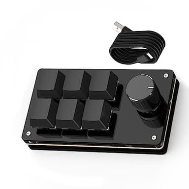 SIKAI CASE Programmable Macro Keyboard,6 Key Macro Mechanical Gaming Macro Keypad,Custom Knob KeyPad, Hot swappable Switch Gaming Keyboard,Wired programmable keypad with Drawing Programming Video