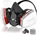 NBWAN Respirator Gas Mask With 6001 Filters, Gas Masks Survival Nuclear and Chemical for Painting, Organic Vapors, Paint Mask Respirator for Dust, Sanding, Spraying, Epoxy Resin, Construction Work