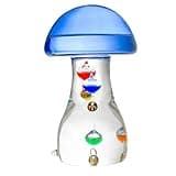 Lily's Home Galileo Thermometer - Mushroom, Measures from 64ºF to 80ºF, Galileo Thermometer for Indoor Home Décor, Galileo Glass Thermometer for Home, Office or Covered Patio - 3.15” x 5.55”