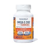 Oceanblue Professional Omega-3 2100 with Turmeric - 60 Count - Triple Strength Burpless Fish Oil for Heart Health, Joint Support Supplement - 20 Servings