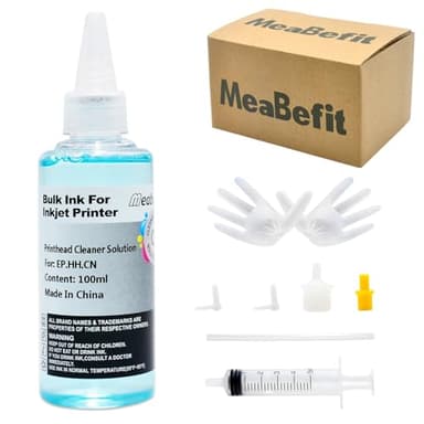 MeaBefit Printhead Cleaning Kit Compatible for HP Canon Inkjet Printers,Works with WF-7710 WF-3640 7620 8600 8610 WF-2750 WF-2650 ET-2750 ET-2650 etc,Printer Nozzle Cleaner (1 Pack)