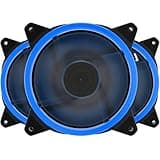 upHere 120mm Blue LED Computer Case Fan Silent Fan for Computer Cases, CPU Coolers, and Radiators Ultra Quiet, Premium Edition,3 Pin 3 Pack/B12CM3-3