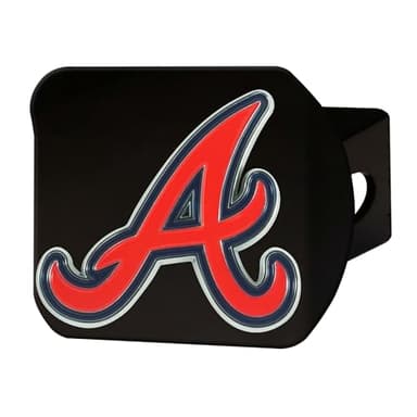 FANMATS 26509 Atlanta Braves Color Hitch Cover - Black