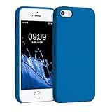 kwmobile Case Compatible with Apple iPhone SE (1.Gen 2016) / iPhone 5 / iPhone 5S Case - Soft TPU Silicone Phone Cover - Reef Blue