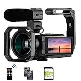 ORDRO 4K Video Camera Camcorder, AC5 4K Ultra HD Camcorder w/12x Optical Zoom 100x Intelligent Zoom for Vlogging, WiFi UHD Camcorder 3.1" IPS Touch Screen w/Mic Wide Angle Lens