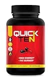 Quick Ten - Ultra Powerful Diet Pills for Women and Men - Natural Metabolism Booster, Appetite Suppressant - Thermogenic Fat Burner - Energy and Focus Blend - Best Performing Weight Loss Supplement