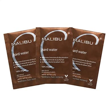 Malibu C Hard Water Wellness Remedy - Removes Deposits & Impurities - Contains Vitamin C for Shiny, Vibrant Results - Hard Water Treatment (3 Packets)