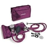 Lumiscope Professional Blood Pressure Kit - Stethoscope, Manual BP Cuff, Sphygmomanometer - Orchid