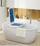 Lightweight Electric Bath Lift Chair for Tub, IP68 Waterproof Shower Chair with Height Adjustable, Support Up to 300 LBS, 6 Safety Suction Cups, Bottom Size 25"×16"