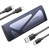 UGREEN SSD Enclosure, Tool-Free USB C External, 10Gbps M.2 NVMe to USB Adapter/Reader Supports M and B&M Keys and Size 2230/2242 /2260/2280 SSDs