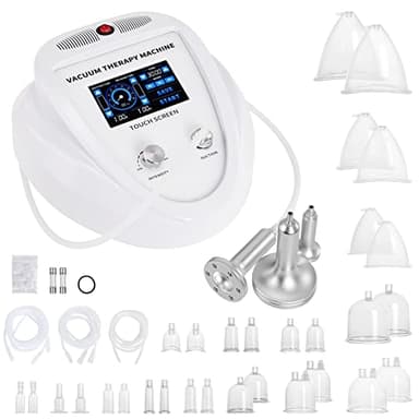 Beauty Star Vacuum Therapy Cupping Machine with 30 Cups and 3 Gua Sha Pumps for Body, Back, Face Massage Care Machine | Upgrade Touch Screen | Max Suction 75cmHg