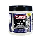 Weiman Jewelry Polish Cleaner, Tarnish Remover Wipes - 20 Count - Use on Silver Jewelry Antique Silver Gold Brass Copper and Aluminum