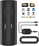 1800+ Miles Range TV Antenna, 2025 Strongest Digital TV Antenna Indoor with Amplifier Signal Booster, Portable HDTV Antenna for Smart and Old TVs for Local Channels-38ft Coax Cable-Support 8K 4K 1080p