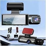 Car Dash Cam, 2025 New Dashcam, Dash Cam with 32GB Card, 1080p HD Front and Rear Dash Camera, Night Vision, Motion Detection, Shock Sensor, Loop Recording