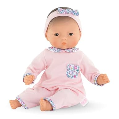 Corolle Bébé Calin Mila - 12" Soft Boy Baby Doll with Vanilla Scent, Pink Outfit & Sleeping Eyes for Girls Ages 18 Months+, Cute Reborn Realistic Baby Dolls for 2 Year Old Girls