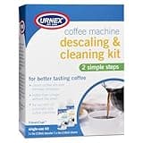 Urnex Coffee Maker Cleaner and Descaler Kit - 2 Single Use Bottles - Professional at Home Coffee Machine Cleaning and Descaling