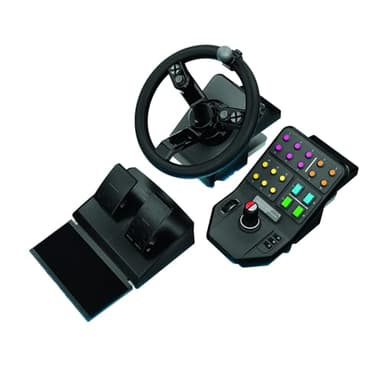 Logitech G Farm Simulator Heavy Equipment Bundle (2nd Generation), Steering Wheel Controller for Farm Simulation 2025 (and Previous Versions), Wheel, Pedals, Vehicle Side Panel Control Deck for PC