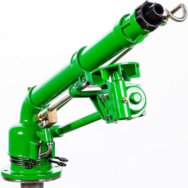 Impact Sprinkler with Pressure Gauge, 2" Farm Irrigation Spray Gun, 360° Large-Area Watering Spray, for Farm Lawn Garden Irrigation