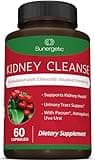 Premium Kidney Cleanse Supplement – Powerful Kidney Support Formula with Cranberry Extract Helps Support Healthy Kidneys & Urinary Tract Support– 60 Vegetarian Capsules