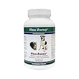 Flea Away All Natural Supplement for Fleas, Ticks, and Mosquitos Prevention for Dogs and Cats, 100 Chewable Treat Tablets, Single