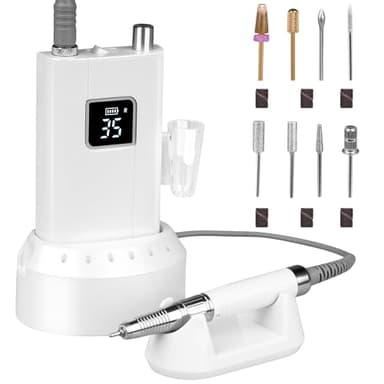 Professionl Nail Drill,80w Brushless Pro Electric Nail Drill 35000rpm HoMove Cordless Nail Efile, High Torque, Quiet & Vibration-Free Electric Nail File for Nail Technicians,Home DIY