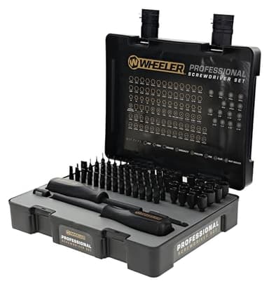 Wheeler Engineering 100-Piece Professional Screwdriver Set with Durable Construction and Storage Case for Gunsmithing and Maintenance