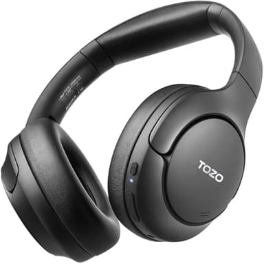 TOZO Hybrid Active Noise Cancelling Headphones, Wireless Over Ear Bluetooth Headset, 60H Playtime, Hi-Res Audio Custom EQ via App Deep Bass Comfort Fit Ear Cups, for Home Office Travel