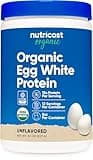 Nutricost Organic Egg White Protein Powder 8oz (Unflavored) - 15 Grams Protein Per Serving, GMO-Free, Gluten Free